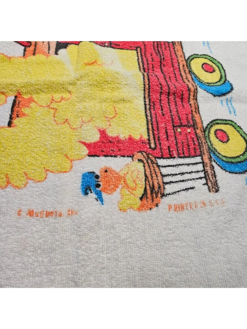 Sesame Street Vintage Express Train Beach Bath Towel 48x24